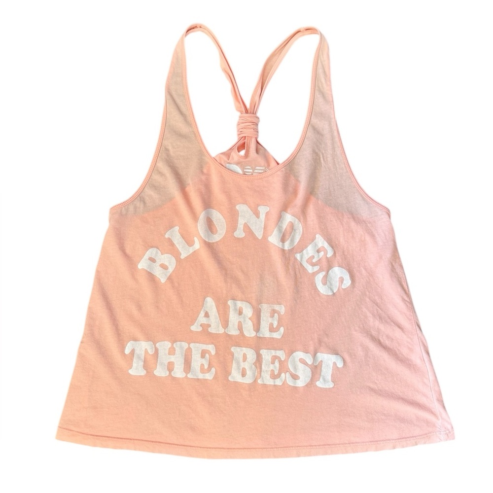 🔵 3/ $15 - Rebel Yell Blonds Are The Best Peach Tank Top Size Medium